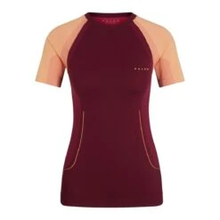 Falke Funktionsunterwäsche Shirt Warm (wärmes Material, Perfekte Feuchtigkeits) Dunkelrot Damen