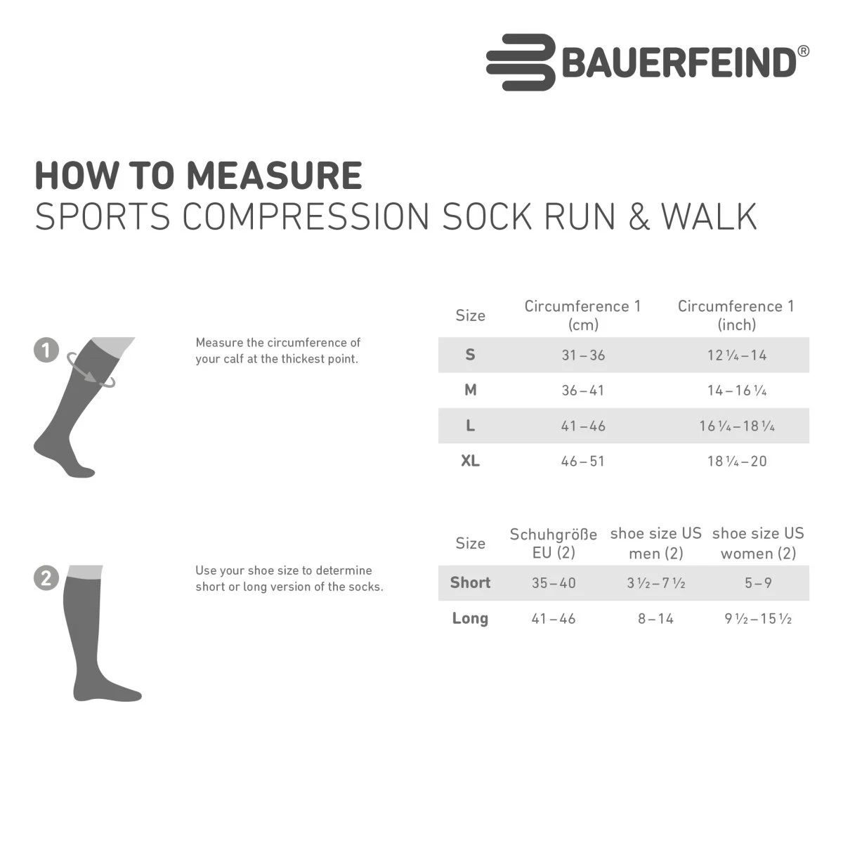 Bauerfeind Kompressionssocke Run&Walk Lang Blau 1er 5 Bauerfeind Kompressionssocke Run&Walk Lang Blau 1er – Bild 3