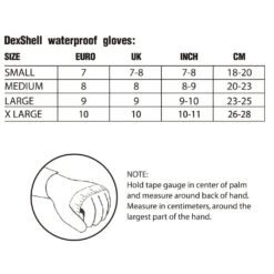 DexShell Handschuhe Ultra Shell Wasserdicht Violett Damen -LaufPro Verkäufe DexShell Groessentabelle Handschuhe 1029x1029 5