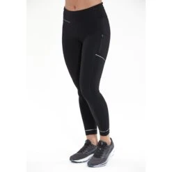 Endurance Laufhose Winter Thadea Tights Lang Schwarz Damen