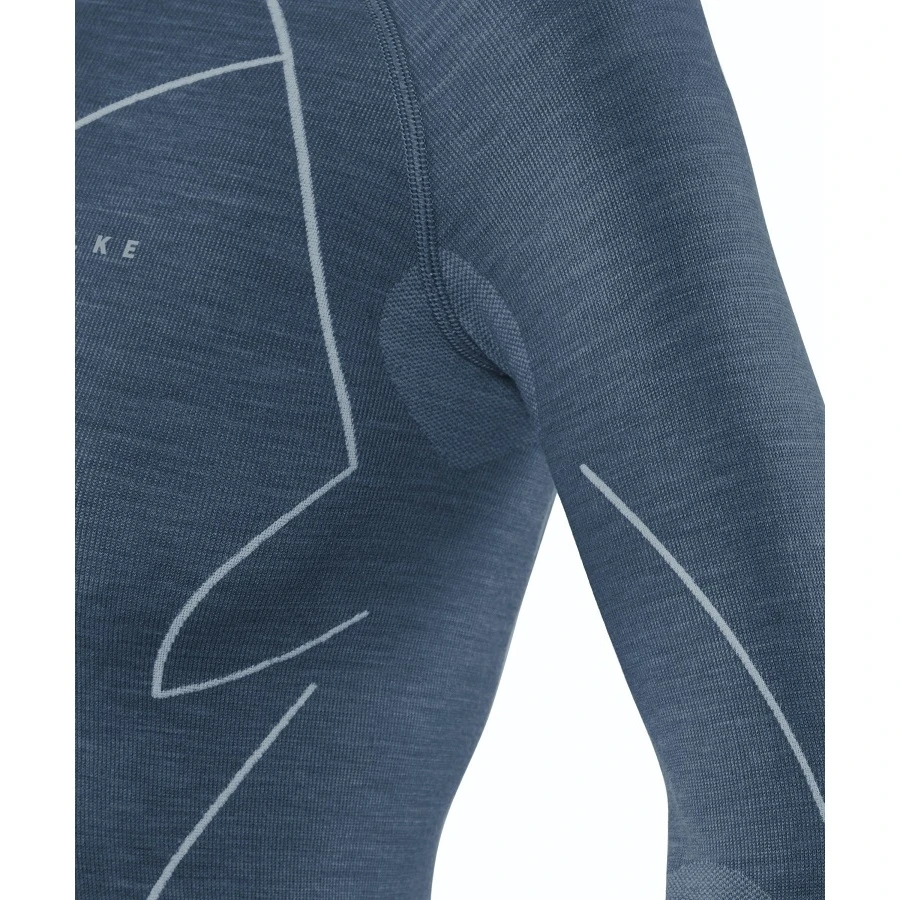 Falke Langarmshirt Wool Tech (Merinowolle) Unterwäsche Blau Damen 6 Falke Langarmshirt Wool Tech (Merinowolle) Unterwäsche Blau Damen – Bild 4