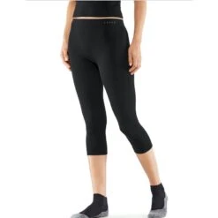Falke Unterziehhose 3/4 Tight Wool-Tech Light (feinste Merinowolle) Unterwäsche Schwarz Damen