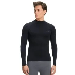 Falke Funktionsunterwäsche Langarmshirt Warm (perfekte Feuchtigkeits - Und Temperaturregulierung) Schwarz Herren