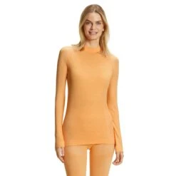 Falke Funktionsunterwäsche Langarmshirt Wool-Tech (Merinowolle, Warm Und Isolierend) Orange Damen
