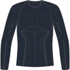 Falke Funktionsunterwäsche Langarmshirt Maximum Warm (isolierend Und Warm) Spaceblau Herren