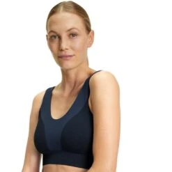Falke Funktionsunterwäsche Sport-Bra (nahtlos, Polyamid-Mischung) Spaceblau Damen -LaufPro Verkäufe Falke Funktionsunterwaesche Sport Bra Damen 37880 6116 4 1062x1062 1