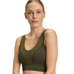 Falke Funktionsunterwäsche Sport-Bra (nahtlos, Polyamid-Mischung) Herbgrün Damen -LaufPro Verkäufe Falke Funktionsunterwaesche Sport Bra Damen 37880 7754 6 1062x1062 1