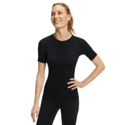 Falke Kurzarmshirt Warm (perfekte Feuchtigkeits-Temperaturregulierung) Unterwäsche Schwarz Damen