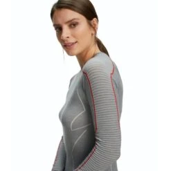 Falke Langarmshirt Wool Tech (Merinowolle) Unterwäsche Grau/rot Damen -LaufPro Verkäufe Falke Langarmshirt 33211 3705 grau 5 886x886 1