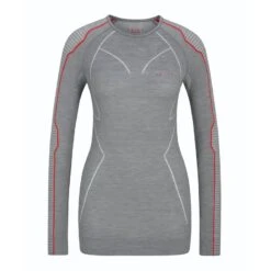 Falke Langarmshirt Wool Tech (Merinowolle) Unterwäsche Grau/rot Damen -LaufPro Verkäufe Falke Langarmshirt 33211 3705 grau 7 898x898 1
