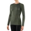 Falke Langarmshirt Wool Tech (Merinowolle) Unterwäsche Olivegrün Damen -LaufPro Verkäufe Falke Langarmshirt 33211 7830 gruen 1 859x859 1