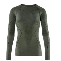 Falke Langarmshirt Wool Tech (Merinowolle) Unterwäsche Olivegrün Damen -LaufPro Verkäufe Falke Langarmshirt 33211 7830 gruen 5 856x856 1