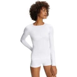 Falke Langarmshirt Warm (perfekte Feuchtigkeits - Und Temperaturregulierung) Unterwäsche Weiss Damen