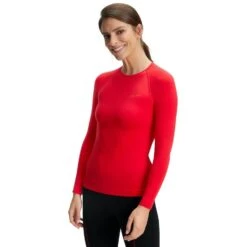 Falke Langarmshirt Warm (perfekte Feuchtigkeits - Und Temperaturregulierung) Unterwäsche Rot Damen