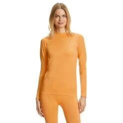 Falke Funktionsunterwäsche Langarmshirt Maximum Warm (perfekte Feuchtigkeits- Und Temperaturregulierung) Orange Damen