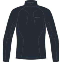 Falke Langarmshirt Wool Tech Half-Zip (Merinowolle) Unterwäsche Spaceblau Herren