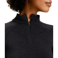 Falke Funktionsunterwäsche Langarmshirt Wool Tech Half-Zip (Merinowolle) - Schwarz Damen -LaufPro Verkäufe Falke Langarmshirt Wool Zip 33210 3000 1 900x900 1