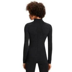 Falke Funktionsunterwäsche Langarmshirt Wool Tech Half-Zip (Merinowolle) - Schwarz Damen -LaufPro Verkäufe Falke Langarmshirt Wool Zip 33210 3000 3 1200x1200 1