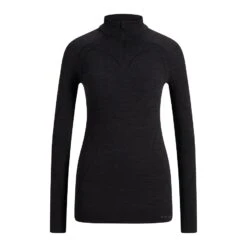 Falke Funktionsunterwäsche Langarmshirt Wool Tech Half-Zip (Merinowolle) - Schwarz Damen -LaufPro Verkäufe Falke Langarmshirt Wool Zip 33210 3000 5 900x900 1