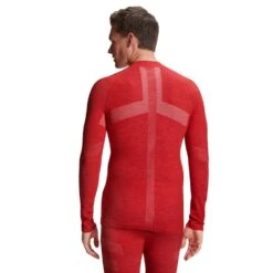 Falke Funktionsunterwäsche Langarmshirt Wool-Tech (feinste Merinowolle, Hohe Bewegungsfreiheit) Rot Herren -LaufPro Verkäufe Falke Merinowolle Langarmshirt Herren 33424 8097 6 987x987 1