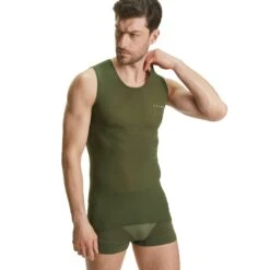 Falke Funktionsunterwäsche Singlet Ultralight Cool (Enge Passform Und Maximale Bewegungsfreiheit) Herbgrün Herren -LaufPro Verkäufe Falke Singlet Ultralight Cool Herren 33772 7754 5 1062x1062 1