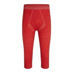 Falke Unterziehose 3/4 Tight Wool Tech (feinste Merinowolle, Hohe Bewegungsfreiheit) Unterwäsche Rot Herren