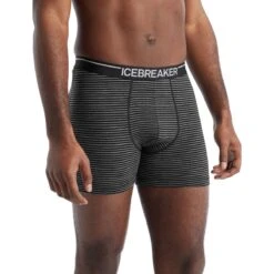 Icebreaker Boxershort Anatomica (Merinowolle) Unterwäsche Gritstone Heather Grau Herren