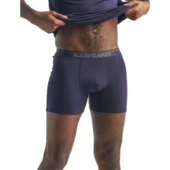 Icebreaker Boxershort Anatomica (Merinowolle) Unterwäsche Dunkelblau Herren