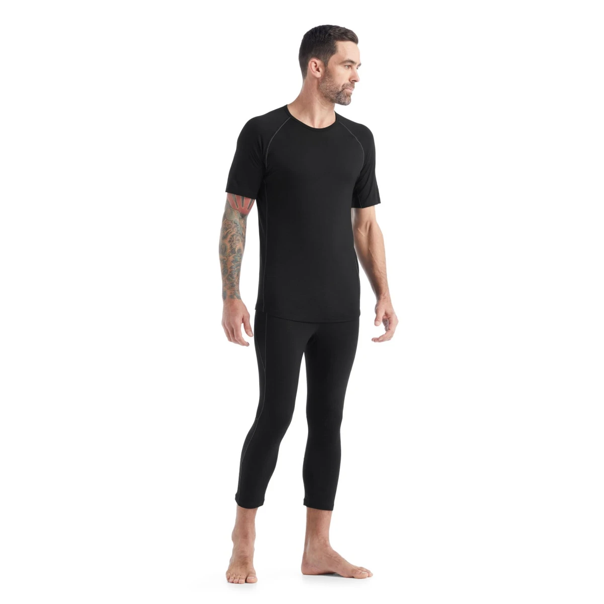 Icebreaker Unterwäsche Tshirt 150 Zone SS Crewe BodyfitZone Enganliegend (Merinowolle) Schwarz Herren 10 Icebreaker Unterwäsche Tshirt 150 Zone SS Crewe BodyfitZone Enganliegend (Merinowolle) Schwarz Herren – Bild 8