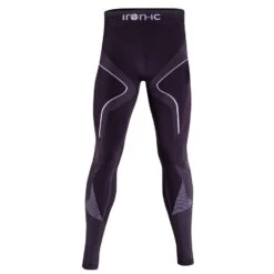 Iron-IC Funktionsunterwäsche Hose Tight (atmungsaktiv) Performance Lang Schwarz/grau Herren