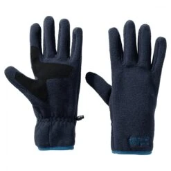 Jack Wolfskin Fleecehandschuhe Artist Ecosphere - Warm, Verstärkte Handinnenflächen - Dunkelblau