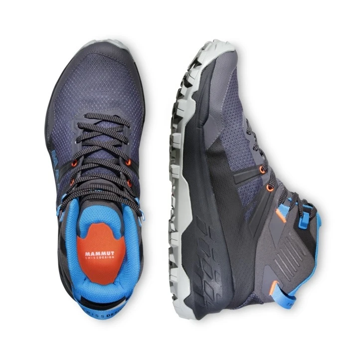 Mammut Trail-Laufschuhe Sertig II Mid GTX (Multifunktion, Wasserdicht) Titanumgrau/blau Damen 4 Mammut Trail-Laufschuhe Sertig II Mid GTX (Multifunktion, Wasserdicht) Titanumgrau/blau Damen – Bild 2