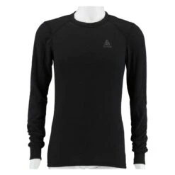 Odlo Langarmshirt Active Warm Eco (warm, Weich, Innenseite Angeraut) Unterwäsche Dunkelgrau Herren