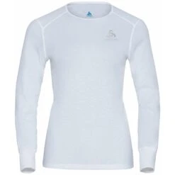 Odlo Langarmshirt Active Warm Eco (warm, Weich, Innenseite Angeraut) Unterwäsche Weiss Damen -LaufPro Verkäufe Odlo 159101 10000 Crew Langarmshirt Active Warm 2 1200x1200 1