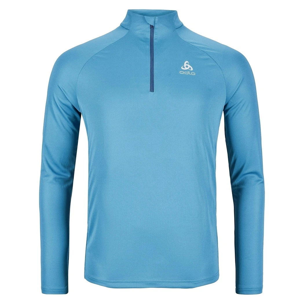 Odlo Sport-Langarmshirt Essential 1/2 Zip (reflektierende Details) Blau Herren 6 Odlo Sport-Langarmshirt Essential 1/2 Zip (reflektierende Details) Blau Herren – Bild 4