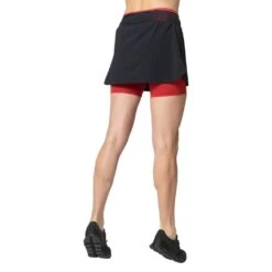 Odlo Wander-Laufrock Skirt X-Alp (leicht, Ausgezeichnete Bewegungsfreiheit) Schwarz/rot Damen -LaufPro Verkäufe Odlo 323361 60280 Skirt X Alp Rock 3 1030x1030 1