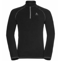 Odlo Fleece-Langarmshirt 1/2 Zip Rigi (wärmend, Microfleece) Schwarz Herren