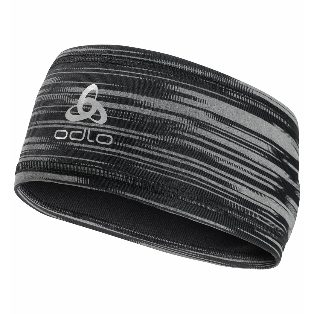 Odlo Stirnband Polyknit Light ECO Print Schwarz/reflektierend - 1 Stück 3 Odlo Stirnband Polyknit Light ECO Print Schwarz/reflektierend - 1 Stück
