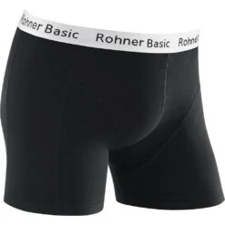 Rohner Boxershort Basic Unterwäsche Schwarz/weiss Herren - 1 Stück