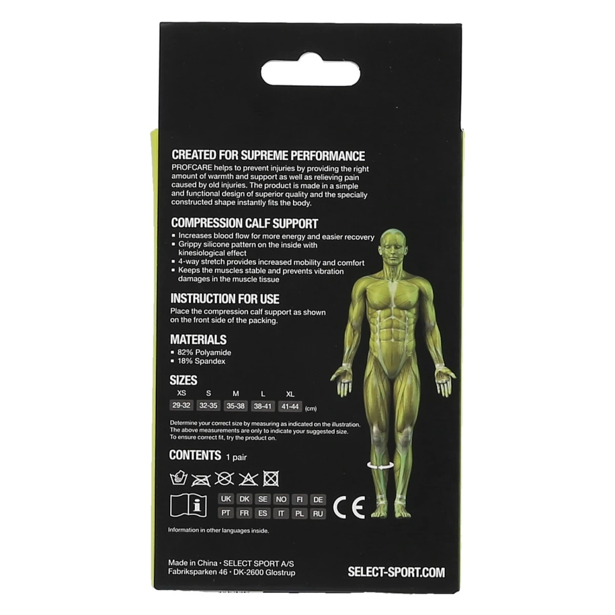 Select Wadenwärmer Kompression Weiss/lime 2er Herren 5 Select Wadenwärmer Kompression Weiss/lime 2er Herren – Bild 4