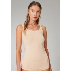Schiesser Tank-Top 95/5 (95% Baumwolle) Unterwäsche Sandbraun Damen - 2er Pack