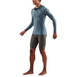 Skins Funktionsunterwäsche Langarmshirt 3-Series (enganliegend) Blaugrau Herren -LaufPro Verkäufe Skins Langarmshirt 3 Series SK ST00300050575 3 1200x1200 1