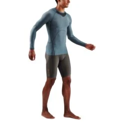 Skins Funktionsunterwäsche Langarmshirt 3-Series (enganliegend) Blaugrau Herren -LaufPro Verkäufe Skins Langarmshirt 3 Series SK ST00300050575 4 1200x1200 1