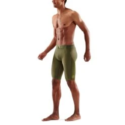 Skins Funktionshose 5-Series Half Tight Short (enganliegend) Khakigrün Herren -LaufPro Verkäufe Skins SK SF00500020573 5 Series Tight Short 5 1200x1200 1