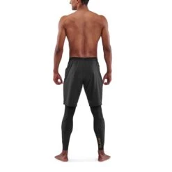 Skins Funktionshose 5-Series Superpose Long Tight (2-in-1 Skins Tights Mit Überhose) Schwarz Herren -LaufPro Verkäufe Skins SK SF00500399001 2in1 Hose Tight Superpose 4 1200x1200 1