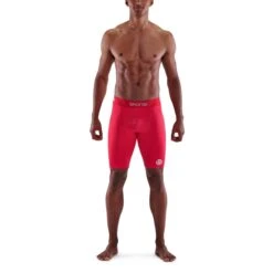 Skins Funktionshose 1-Series Half Tight Short (enganliegend) Kurz Rot Herren