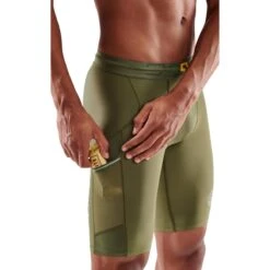 Skins Funktionshose 3-Series Half Tight Short (enganliegend) Khakigrün Herren -LaufPro Verkäufe Skins SK ST00300020573 3 Series Short Long 4 1200x1200 1