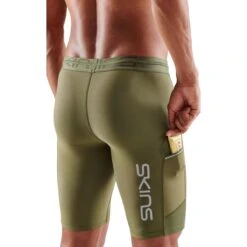 Skins Funktionshose 3-Series Half Tight Short (enganliegend) Khakigrün Herren -LaufPro Verkäufe Skins SK ST00300020573 3 Series Short Long 5 1200x1200 1