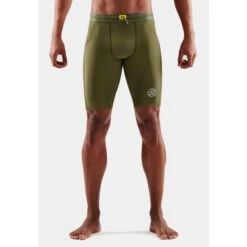 Skins Funktionshose 3-Series Half Tight Short (enganliegend) Khakigrün Herren -LaufPro Verkäufe Skins SK ST00300020573 3 Series Short Long 8 1200x1200 1