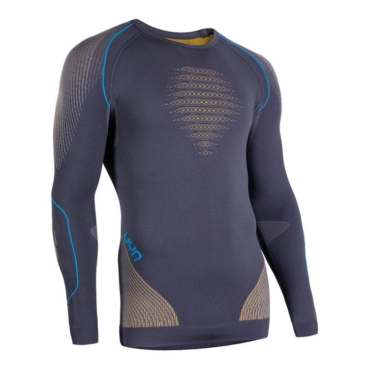 UYN Langarmshirt Evolutyon Round-Neck Enganliegend Unterwäsche Charcoal/gold Herren 3 UYN Langarmshirt Evolutyon Round-Neck Enganliegend Unterwäsche Charcoal/gold Herren